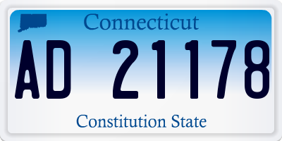 CT license plate AD21178