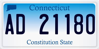 CT license plate AD21180