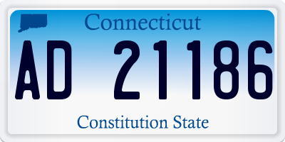 CT license plate AD21186