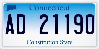 CT license plate AD21190