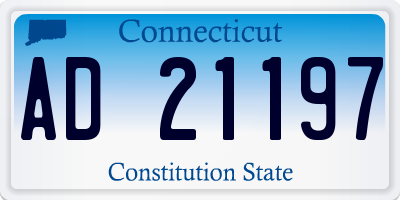 CT license plate AD21197