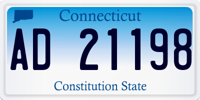 CT license plate AD21198