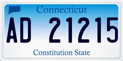 CT license plate AD21215