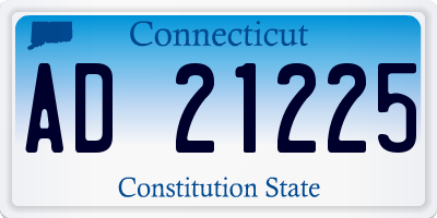CT license plate AD21225