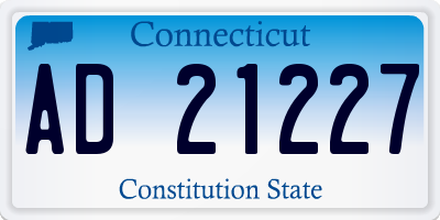 CT license plate AD21227