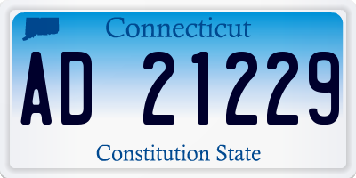 CT license plate AD21229
