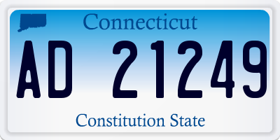 CT license plate AD21249
