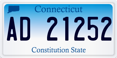 CT license plate AD21252