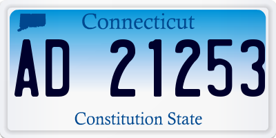 CT license plate AD21253