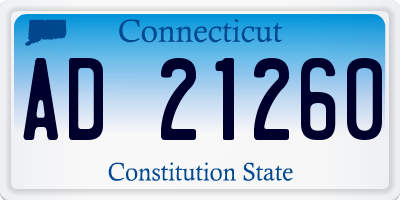 CT license plate AD21260