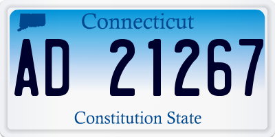 CT license plate AD21267