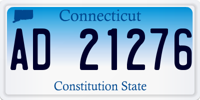 CT license plate AD21276