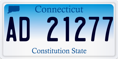CT license plate AD21277