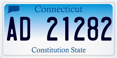 CT license plate AD21282