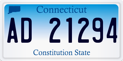 CT license plate AD21294