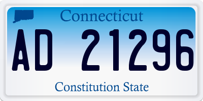 CT license plate AD21296