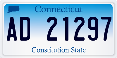 CT license plate AD21297