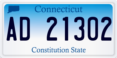 CT license plate AD21302