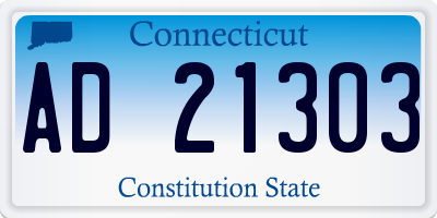 CT license plate AD21303