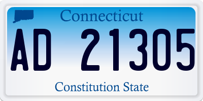 CT license plate AD21305