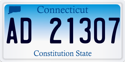 CT license plate AD21307