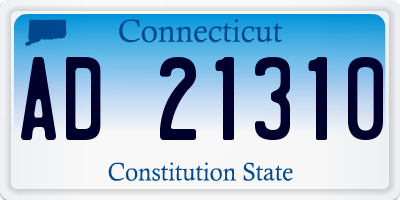 CT license plate AD21310