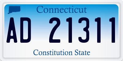 CT license plate AD21311