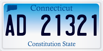 CT license plate AD21321