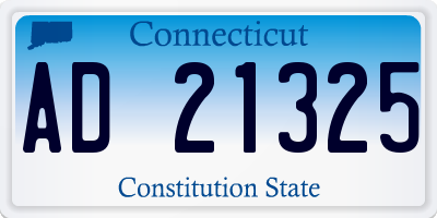 CT license plate AD21325