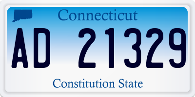 CT license plate AD21329