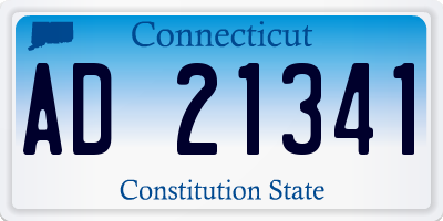 CT license plate AD21341