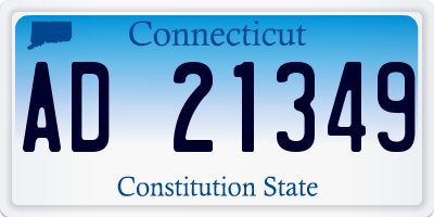 CT license plate AD21349