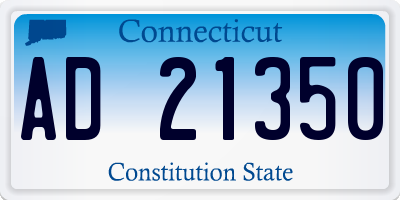 CT license plate AD21350