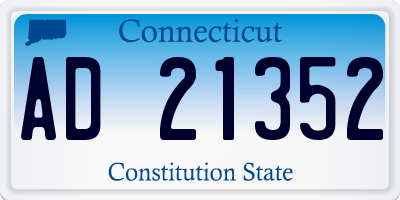 CT license plate AD21352