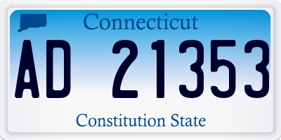 CT license plate AD21353