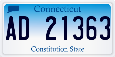 CT license plate AD21363