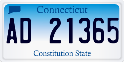 CT license plate AD21365