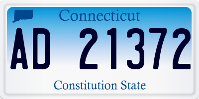 CT license plate AD21372