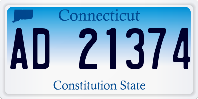 CT license plate AD21374