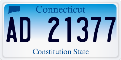 CT license plate AD21377