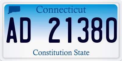 CT license plate AD21380
