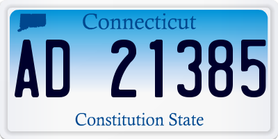 CT license plate AD21385