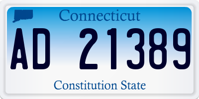 CT license plate AD21389