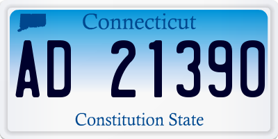 CT license plate AD21390