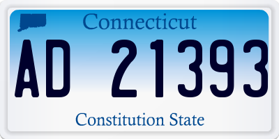 CT license plate AD21393