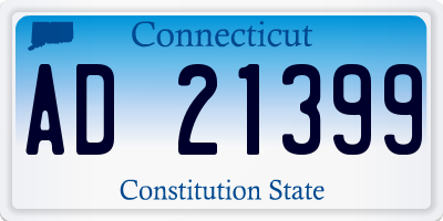 CT license plate AD21399