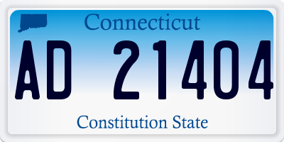 CT license plate AD21404