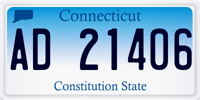CT license plate AD21406