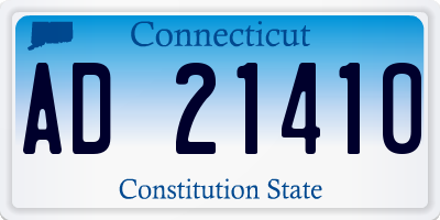 CT license plate AD21410