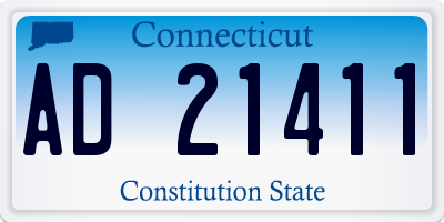 CT license plate AD21411